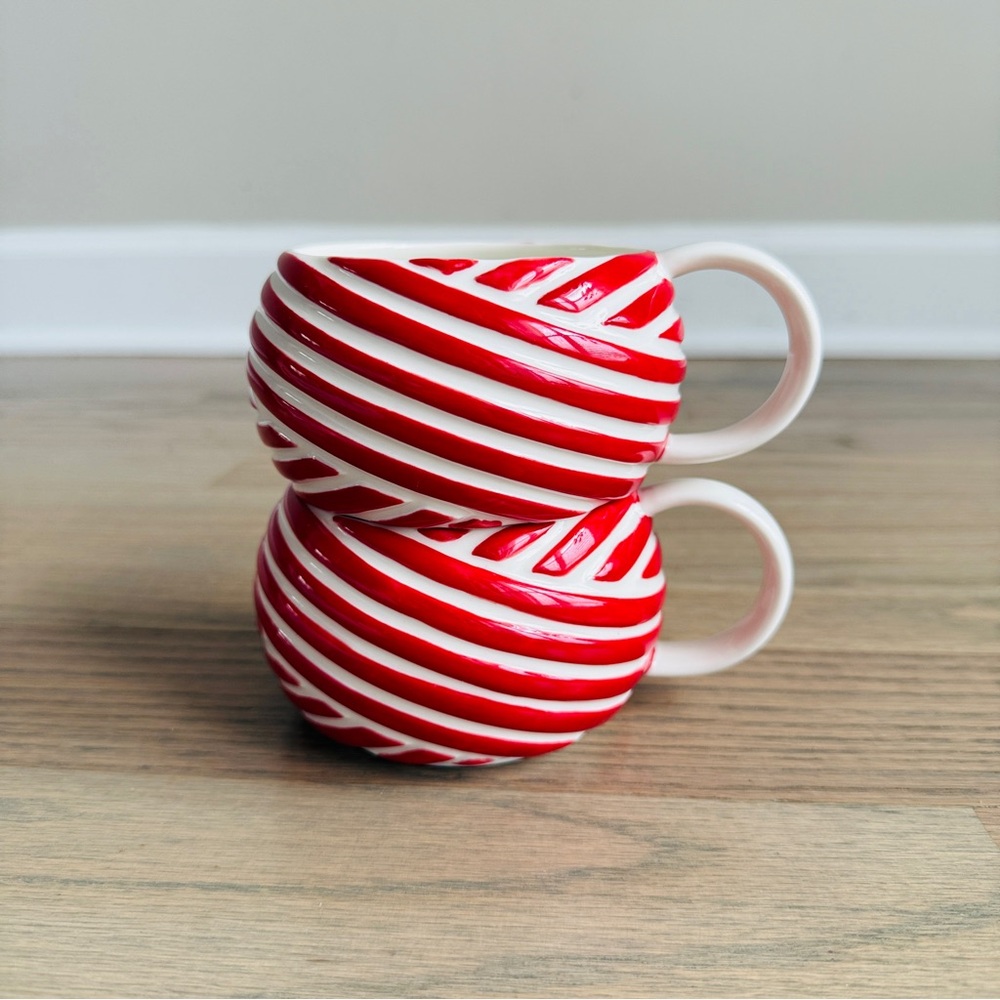 Starbucks Candy Cane Mugs Set of 2